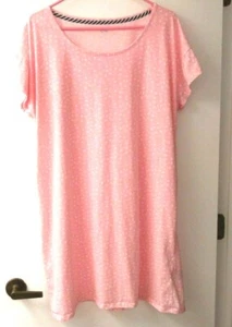 PINKK Nachthemd, rosa & weiße Herzen, Gr. XL knielang Baumwolle/Polyester - Bild 1 von 9