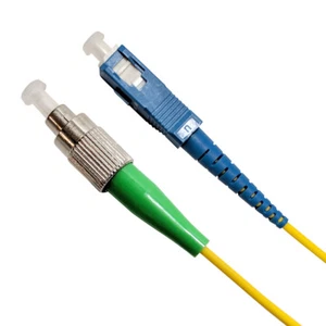 Fiber Optic Cable Patch Cord, Singlemode, Simplex SCUPC to FCAPC, 2M (6ft) - Picture 1 of 2