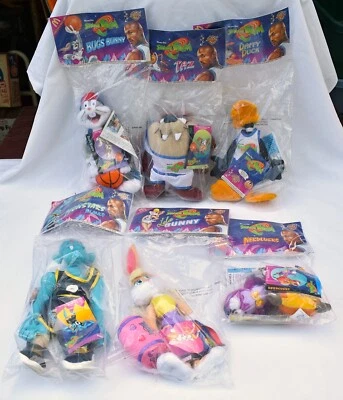 McDonald's - SPACE JAM TUNES SQUAD - полный набор из 6 - мягкие игрушки - 1996 - Изображение 1 из 4
