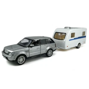 1/36 Land Rover Range Rover with Toy Camper Model Car Diecast Vehicle Toy Cars - Picture 1 of 18