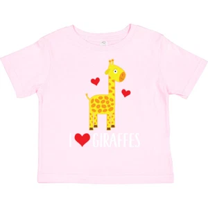 Inktastic I Love Giraffes Zoo Animal Toddler T-Shirt Animals Cute African Gift - Picture 1 of 8