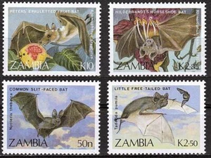 ZAMBIA 1989 MURCIÉLAGOS LOCALES SC#466-69 mnh ANIMALES 💲ENVÍO GRATUITO💲 - Imagen 1 de 1