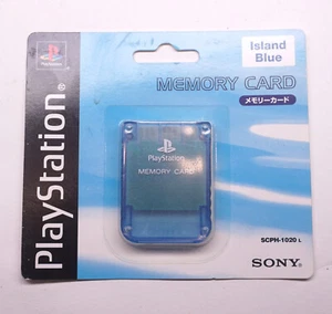 PlayStation One 1 PS1 memory card originale isola blu SCPH-1020 mai aperta - Foto 1 di 6