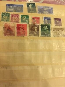 #110S Noruega. Selección estampillas antiguas usadas (14 sellos) - Imagen 1 de 4
