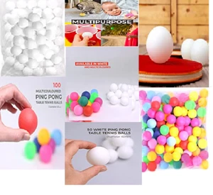 Tischtennis Tischtennis Kunststoff Spielbälle in weiß und bunt GRÖSSE - 40mm - Bild 1 von 5