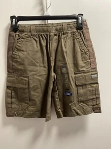 TWO PAIRS- Youth The Children’s Place Size 7 Green Cargo Shorts & Brown Pair - Picture 1 of 8