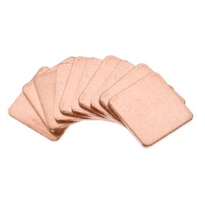 10Stk. Flach IC Chipatz Thermisch Kupfer Kühlkörper für CPU GPU RAM 15x15x1mm - Bild 1 von 4