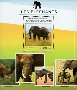 Elephants Stamp Loxodonta Africana Souvenir Sheet MNH #10711 / Bl.2437 - Picture 1 of 12