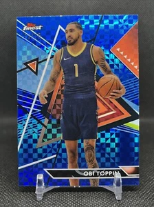 2023-24 Topps Finest OBI TOPPIN #125 Uncommon Blue Checkerboard /75 Pacers SP - Bild 1 von 3