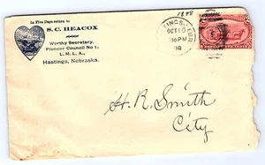 Advertising Cover tied with Scott 286 Hastings Nebraska 1898 CV102 - Picture 1 of 2