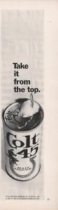 Pubblicità stampa COLT 45 liquore di malto 1968 vintage prendilo dall'alto - Foto 1 di 1