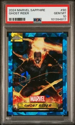 2024 TOPPS CHROME  MARVEL GHOST RIDER SAPPHIRE  PSA {10} GEM MINT #90 - Image 1 of 2