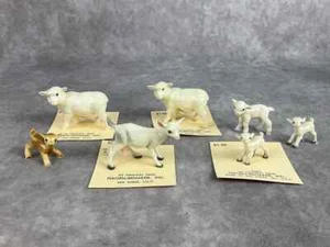 Hagen Renaker Vintage Miniature 6 - Sheep with 1 - Goat (Set Of 7) - Picture 1 of 1