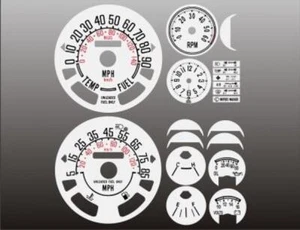 White Face Gauges for 1980-1986 Jeep CJ CJ5 Instrument Cluster - Picture 1 of 4