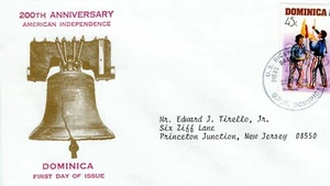 DOMINICA  1976 The 200th Anniversary of American Revolution  FDC13804 - Picture 1 of 1