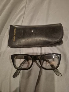 Vintage schwarze Cat Eye Brille Bausch & Lomb MCM Kunststoffgestell - Bild 1 von 14