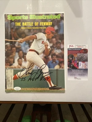 Fred Lynn Signed 1975 Sports Illustrated Magazine JSA COA  - Image 1 of 2