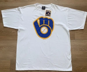 Vintage NWT Brewers Cooperstown Collection Tshirt Majestic 2XL - Picture 1 of 7