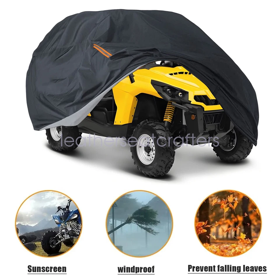 Cubierta UTV 2-3 plazas impermeable protector exterior negro para Polaris RZR Can-Am Foto 1 de 4