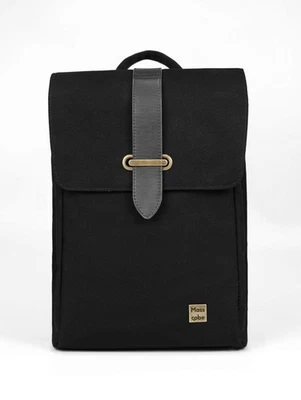 Masscobe Small Laptop Backpack with leather tirm, Black - Image 1 of 4