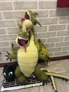 DreamWorks How To Train Your Dragon Zippleback Barf & Belch & Toothless plush - Picture 1 of 17