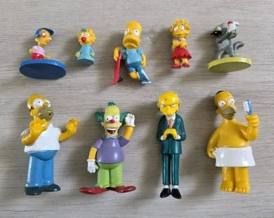 9 x VINTAGE THE SIMPSONS FIGURES bart HOMER maggie KRUSTY lisa MR BURNS milhouse - Image 1 of 4