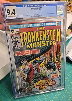 弗兰肯斯坦怪物 #7 CGC 9.4(1973 年漫威漫画),干净盒! — 第 1/3 张图片
