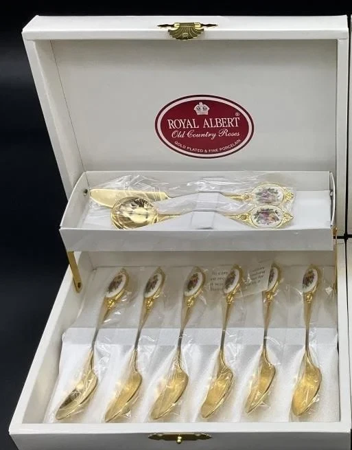   Old Country Roses スプーンセット Royal Albert OLD COUNTRY ROSES Set of 2 Iced Tea Spoon 18/10