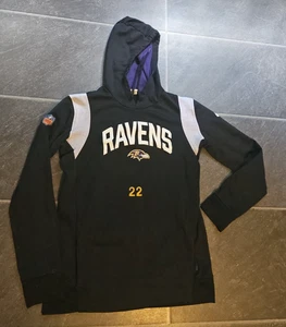 NIKE BALTIMORE RAVENS 2022 TEAM PLAYER ISSUED MEN'S THERMA FIT HOODIE SZ M #22 - Picture 1 of 5