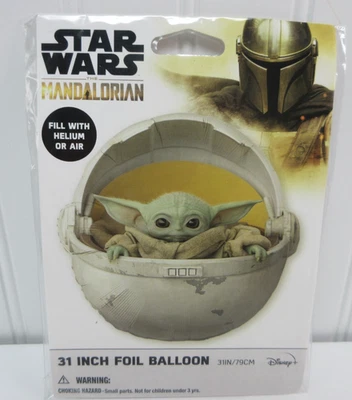 Disney Star Wars Mandalorian El Niño 31" Globo de Lámina Bebé Yoda Decoración de Fiesta Foto 1 de 4