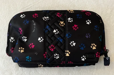 Lug Flash SE 化妆品盒爪子黑色 PAW 印花全新 7x12 英寸塑料衬里 — 第 1/4 张图片