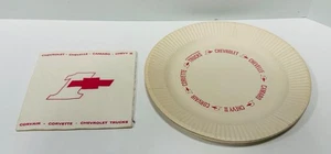 Oldtimer Chevrolet Werbung Pappteller und Servietten Konvolut je 5 Sammlerstück - Bild 1 von 5