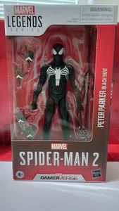 Hasbro Marvel Legends Gamerverse Spider-Man 2 Symbiote Black Suit Peter Parker - Picture 1 of 6