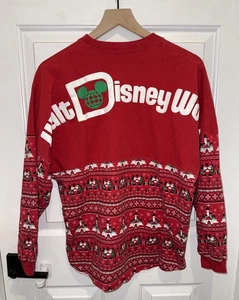 Siehe Fotos Disney Parks World Spirit Jersey rot Mickey Mouse Weihnachtsshirt S - Bild 1 von 9