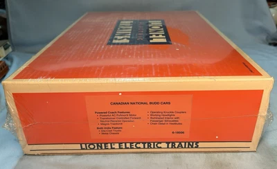 LIONEL #18506 CN CANADIAN NATIONAL BUDD-RDC PASS CAR SET-1992  BRAND NEW M/OB! - Image 1 of 4