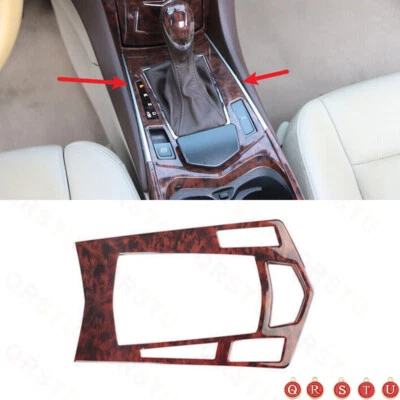 Cubierta de tira de cambio de marchas para consola central de coche de grano de madera para Cadillac SRX 2010-2016 Foto 1 de 4