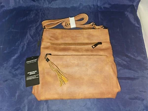 NEW NWT Masintor Multi Pocket Casual Crossbody Bag purse strap brown bag - Picture 1 of 7