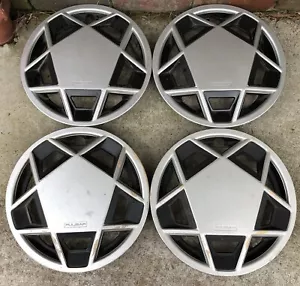 Pulsar Exa Turbo. DATSUN NISSAN PULSAR HUBCAPS X 4..13”WHEEL COVERS CENTER CAPS - Picture 1 of 8