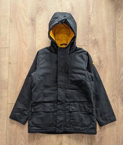 Barbour International Tour Boys Wax Motorcycle Hooded Jacket Black Waxed Cotton