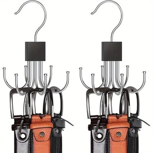 2 Stück/3 Stück Gürtelaufhänger für Schrank, Hängehalter Aufbewahrungshaken für Gürtel, 360° R - Bild 1 von 11