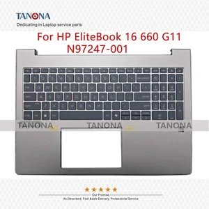 New N97247-001 For HP EliteBook 16 660 G11 Palmrest C Cover+ Backlit US Keyboard - Picture 1 of 3