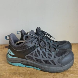 Red Wing Cooltech Steel Toe Work Safety Shoe Women 10 B Gray Blue Lace Up Vibram - Picture 1 of 13