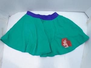 Vtg Disney The Little Mermaid Skirt Girl Sz 6X LG 90s Ariel Green Purple USA - Picture 1 of 5