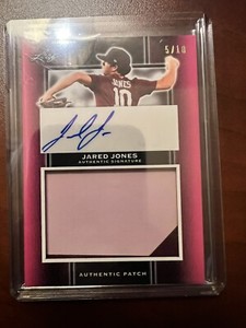 2019 Leaf Perfect Game National Showcase Jared Jones Pink Patch Serial #: 5/10