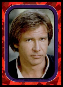 2023 Topps STAR WARS CHROME SAPPHIRE ROTJ HAN SOLO STICKER CARD - Picture 1 of 2
