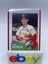 1963 Ernie Broglio Signed Topps 313 St. Louis Cardinals AUTOGRAPHED RARE