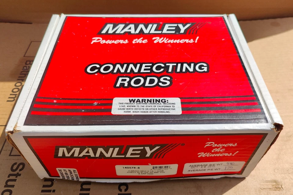 Manley Connecting Rods Con Rods 14057R-8 Chevy Small Journal 0.866" Wrist Pin - Image 1 of 4