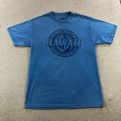 Volcom Hawaii T Shirt Mens M Blue Stone Aloha State Of Mind  - Image 1 of 4