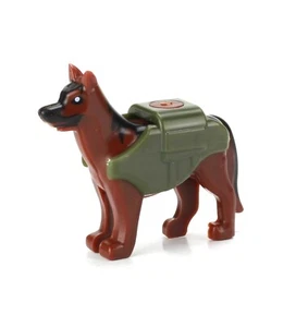 Custom Police K9 Dog Service Dog with vest compatible with LEGO® brick - Picture 1 of 4