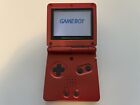 FOR REPAIR Nintendo Gameboy Advance SP Handheld Console Flame Red Model AGS-001